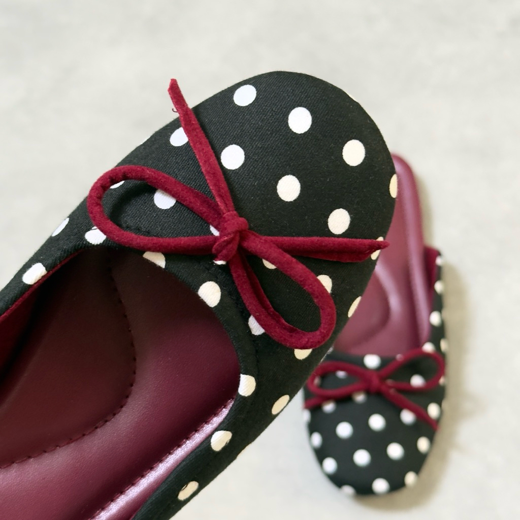 LUNA SLOP SANDALS รองเท้าผู้หญิง POLKADOT RUBBER SOLE