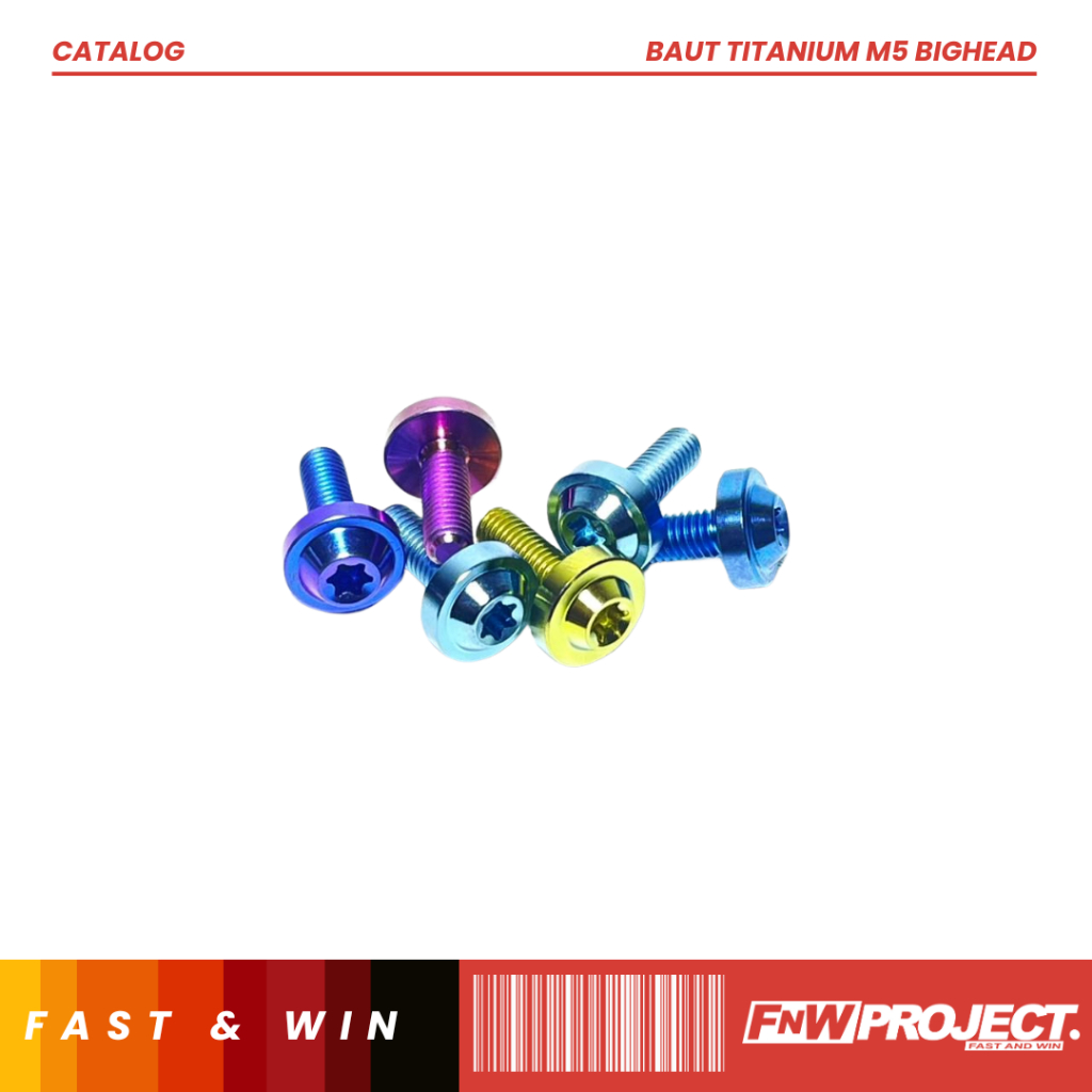 M5 TITANIUM BOLT 8 BIGHEAD THREAD