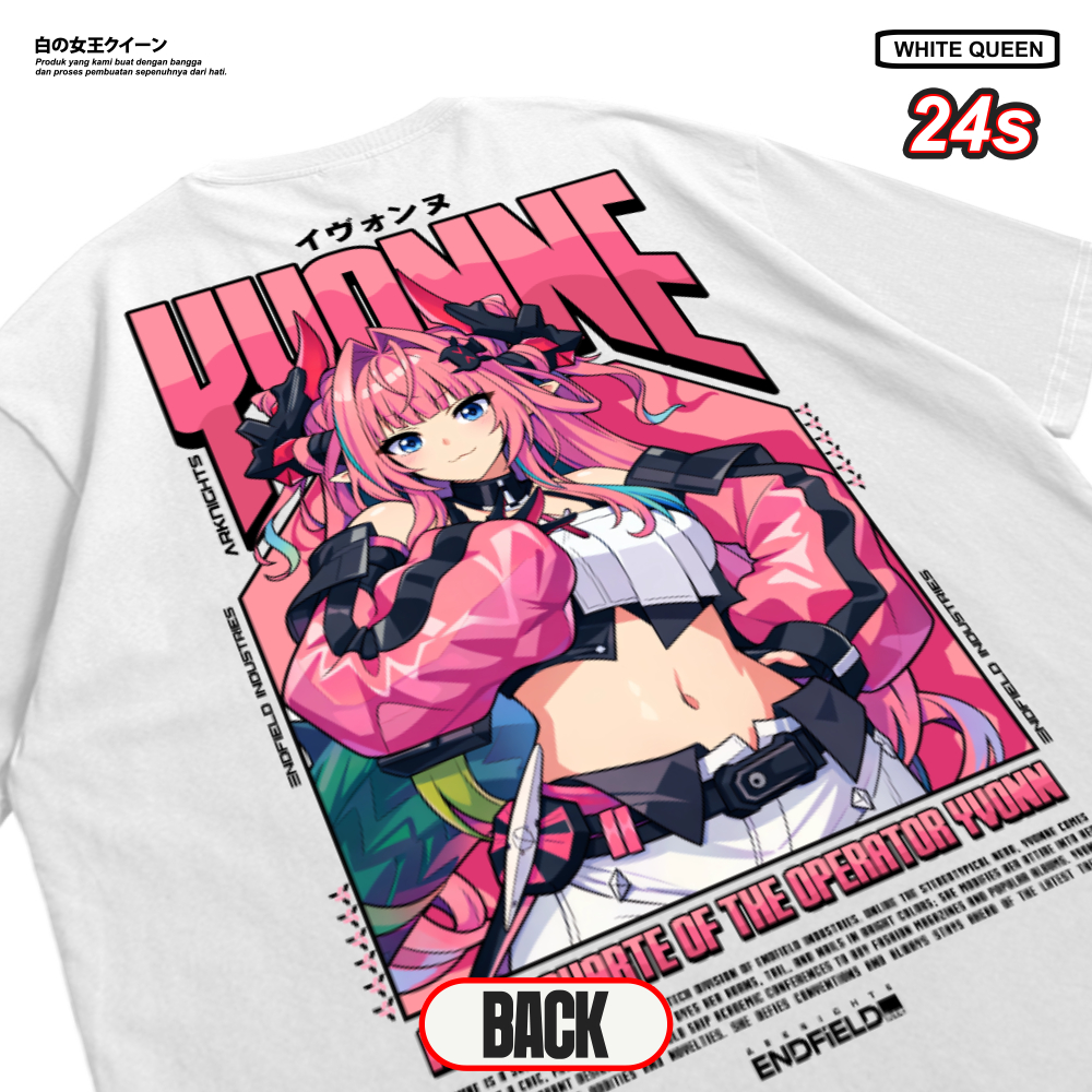 เสื้อยืด White Queen / Yvonne Arknights Endfield / Cotton 24s