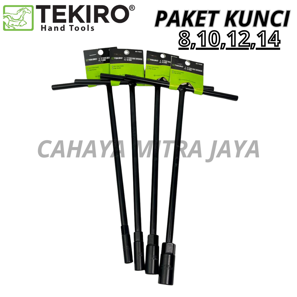 TEKIRO แพ็คเกจประแจ T-Sock 4 ชิ้น ขนาด 8-10-12-14 มม. / Original Tekiro T-Wrench