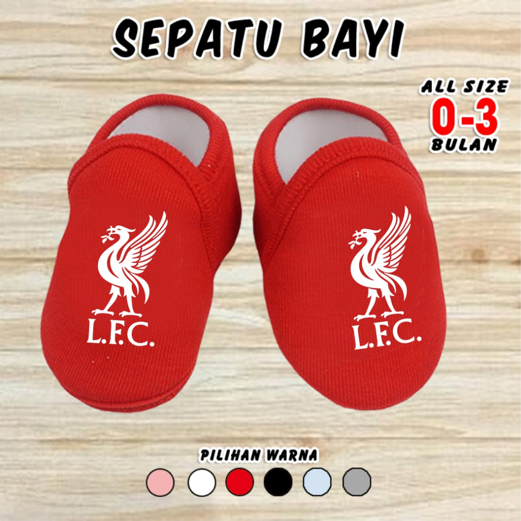 MERAH รองเท้าเด็ก Football Club LFC L1V3RP00L อุปกรณ์เสริมชายหญิง 0 3 เดือนของขวัญเด็กทารกแรกเกิดน่า