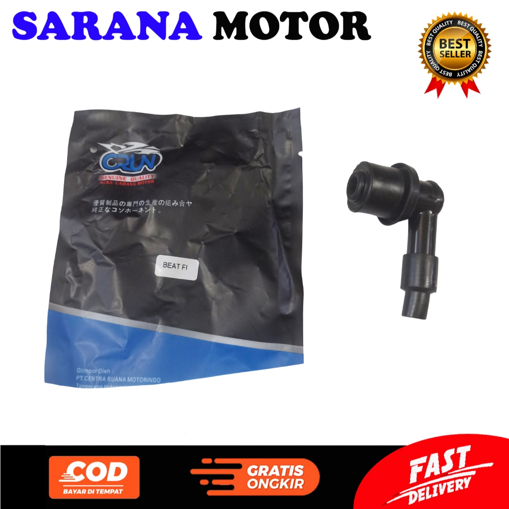 CRUN BEAT FI SPARK PLUG CAP. HONDA BEAT FI INJECTION SPARK PLUG