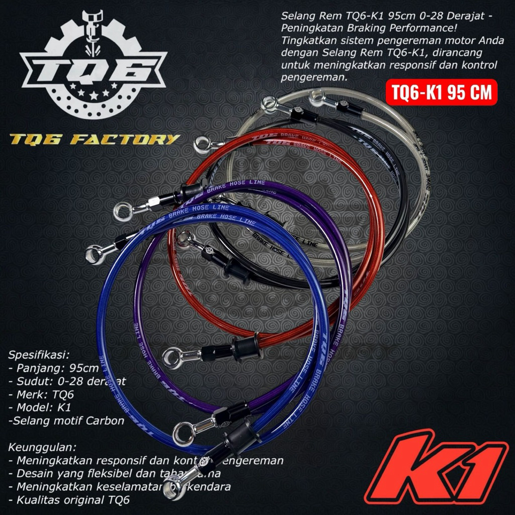 สายสายเบรค TQ6 95cm K1 vietnam มอเตอร์ไซค์เดิม