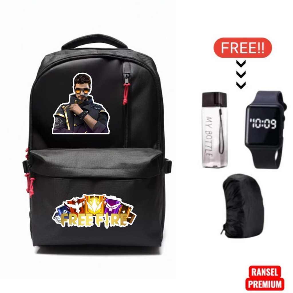 Freefire Alok 2026 Boys School Bag กระเป๋าเป้โรงเรียนระดับพรีเมียม