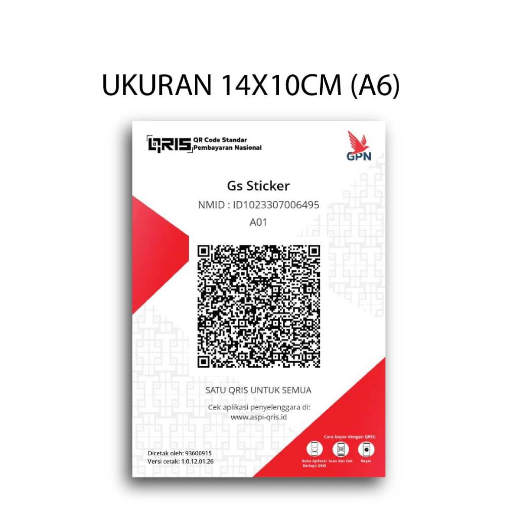 สติ๊กเกอร์ QRIS / QR Code Bank & Premium E-Wallet - กันน้ํา, Fade & Scratch - เคลือบมันเงา