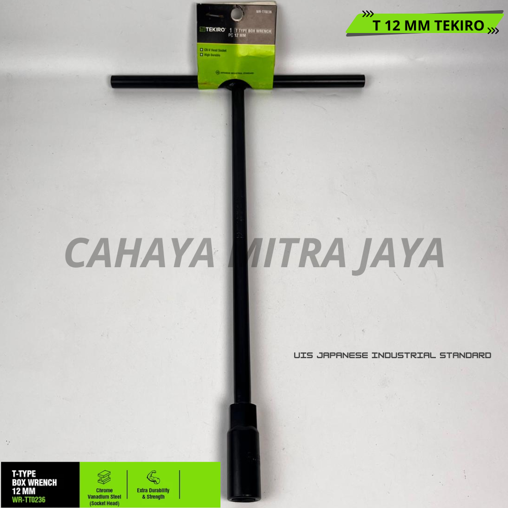 TEKIRO T-TYPE SOCKET 12 MM / สีดํา T-SOCKET WRENCH / เครื่องมือ - เครื่องมือ