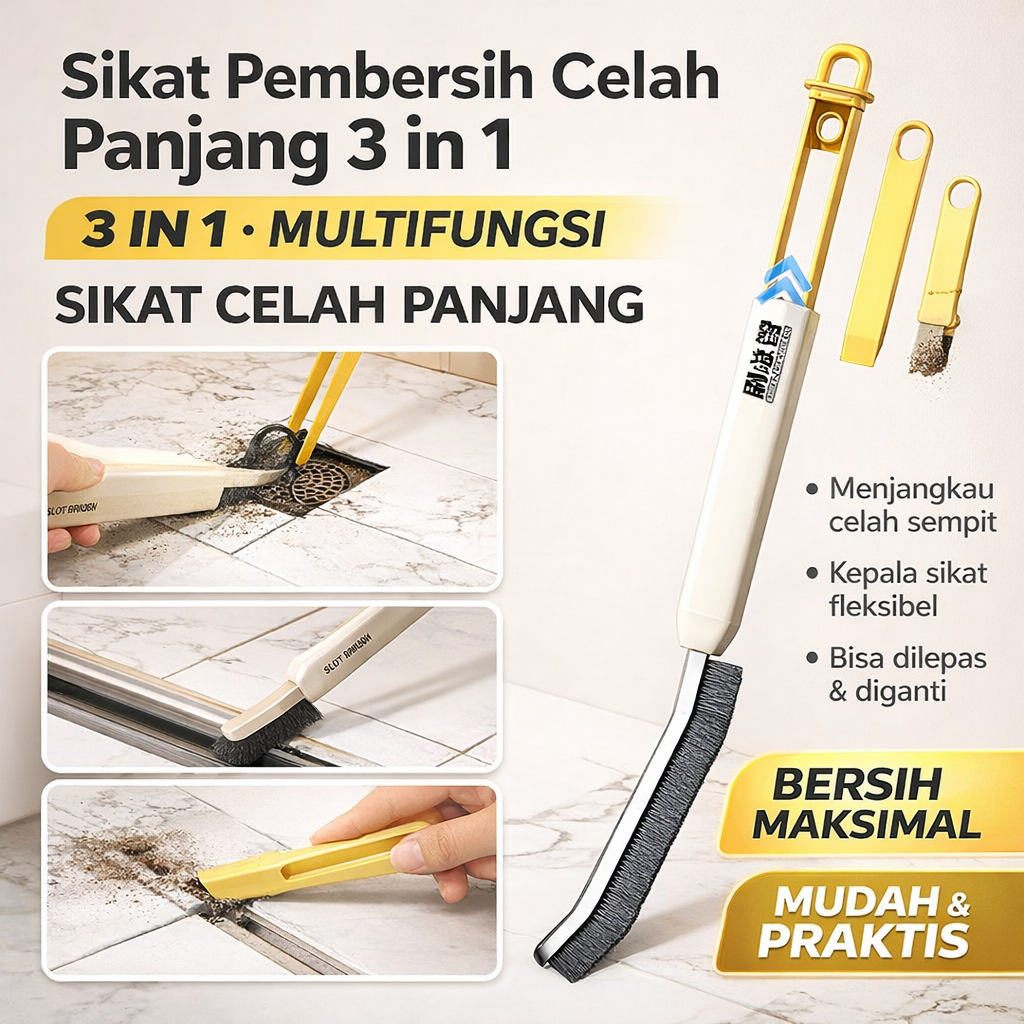 3-in-1 & มัลติฟังก์ชั่นแถบยาวแปรงทําความสะอาดช่องว่าง 3-in-1 มัลติฟังก์ชั่น/3-in-1/แปรงทําความสะอาดส