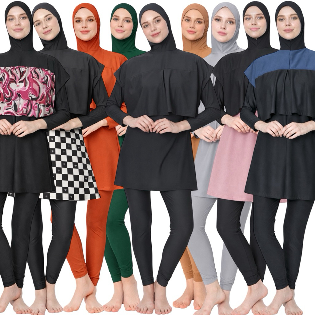 ZAWA Damla Muslimah ชุดว่ายน้ํา Fullcolor - Muslimah ชุดว่ายน้ํา Hijab Syari Sporty สําหรับวัยรุ่นหญิง