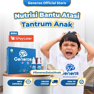 Generos Official Store - Multivitamin Otak Anak Mencegah Anak Tantrum dan Menutrisi Secara Alami Untuk Anak Lebih Tenang dan Nyaman - 1 Box