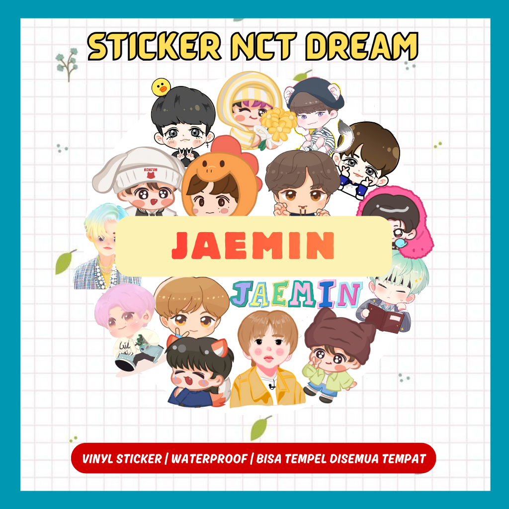 สติ๊กเกอร์ JAEMIN กันน้ํา NCT DREAM | สติ๊กเกอร์ NCT DREAM (NOT CUT)