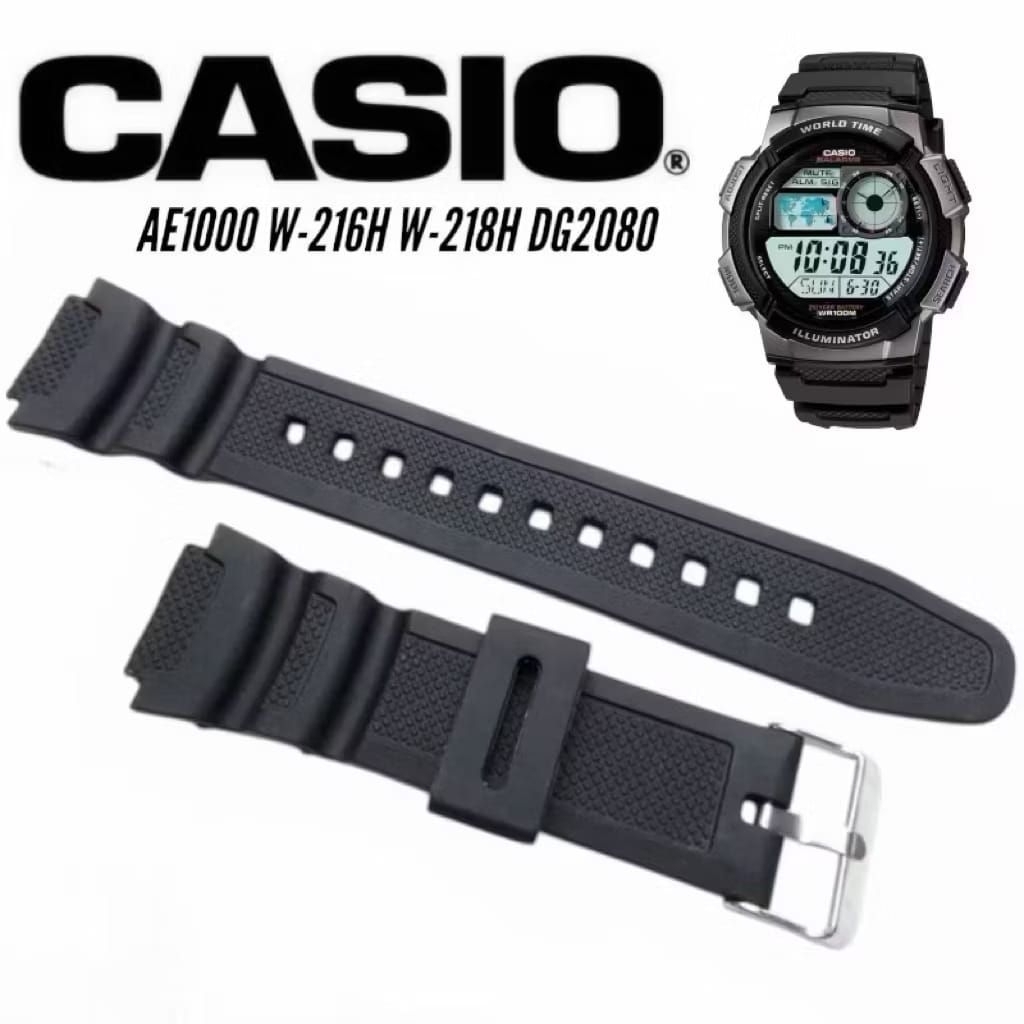Casio ae1000, ae1100, ae1200, สายยางซิลิโคน ae1300