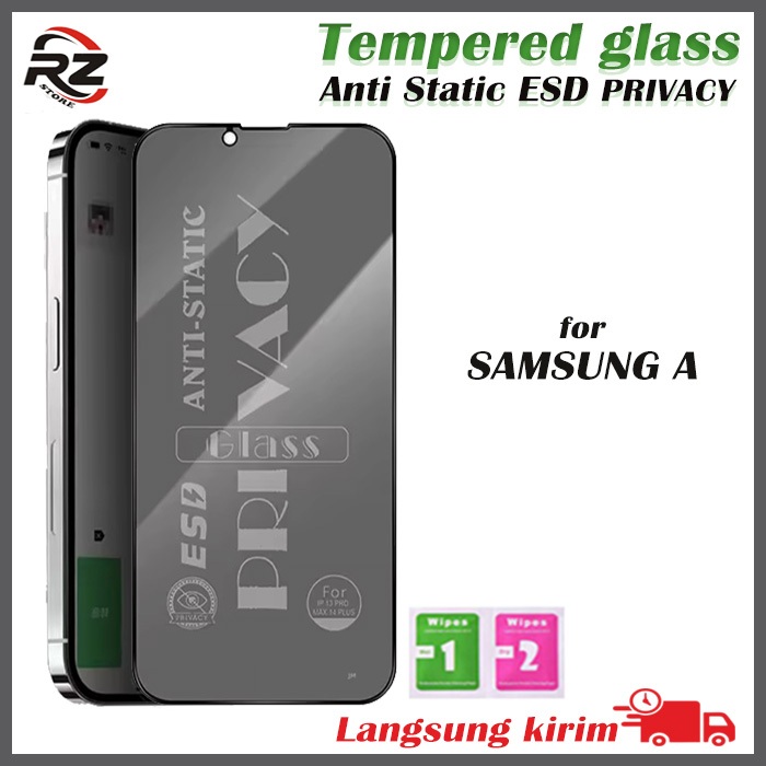 LAYAR TG PRIVACY FULL Glass Anti spy Anti static SAMSUNG A02 A02S A03 A03S A04 A04E A04S CORE A05 A0