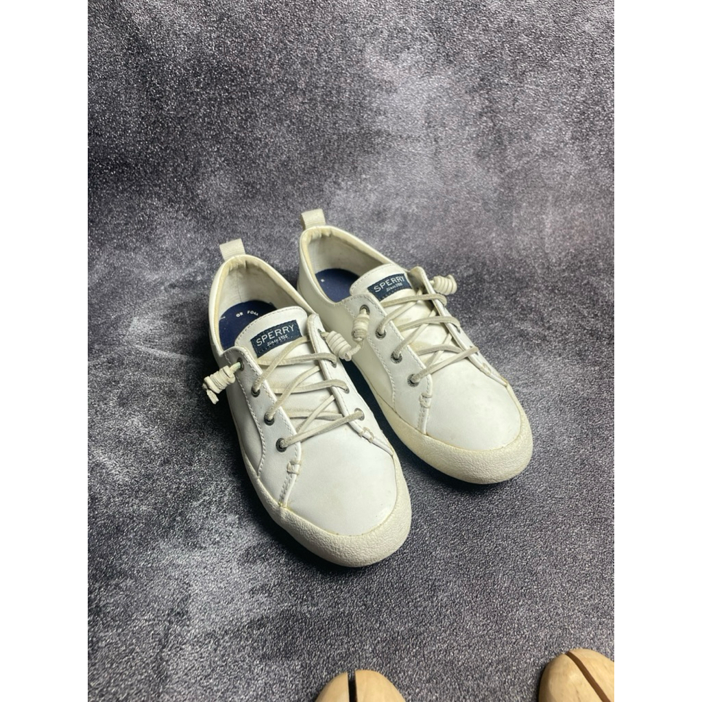 Sperry topsider รองเท้าผ้าใบหนังสีขาว