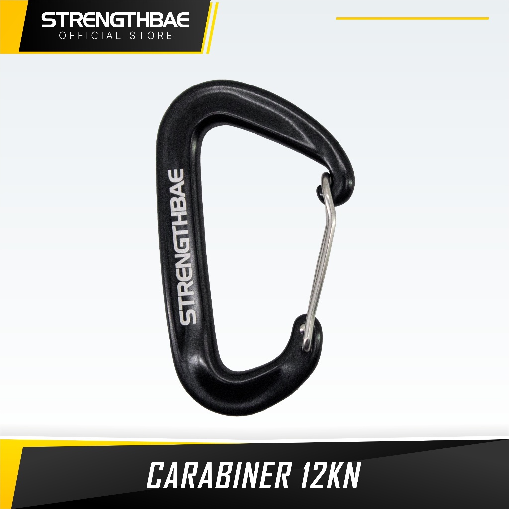 Carabiner 12kN STRENGTHBAE Heavy Duty Carabiner Gym Carabiner ยูทิลิตี้กลางแจ้ง Camping ยุทธวิธี Str