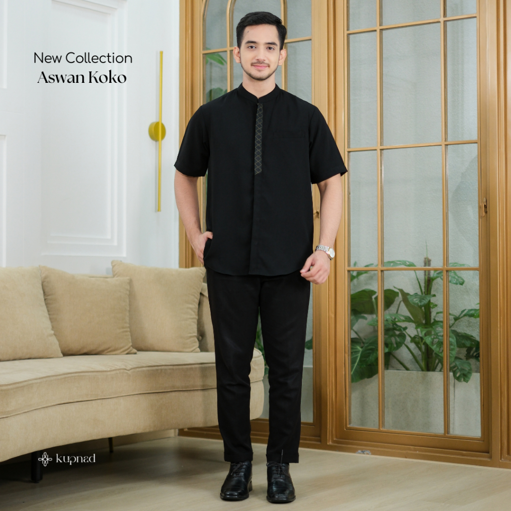 KEMEJA KUPNAD Aswan Premium Mens Koko KUPNAD – Elegant Modern Couple Sarimbit Eid Ramadan Koko Shirt