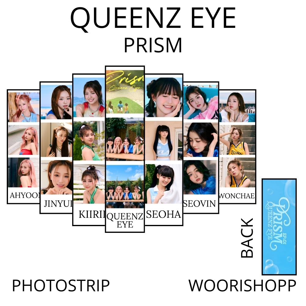 PHOTO STRIP QUEENZ EYE PRISM 2 ด้านข้างด้านบน 7 ชิ้น PHOTO STRIPS KPOP UNOFFICIAL AHYOON JINYUL SEOH