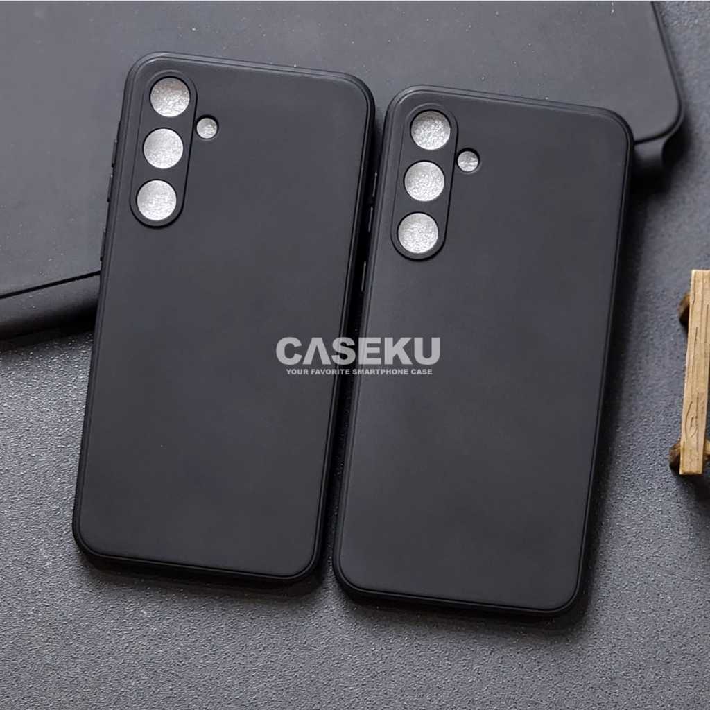 Samsung S24 Samsung S24 FE Samsung S24 Plus Samsung S24 Ultra Softcase Macaron Square Black / Case S