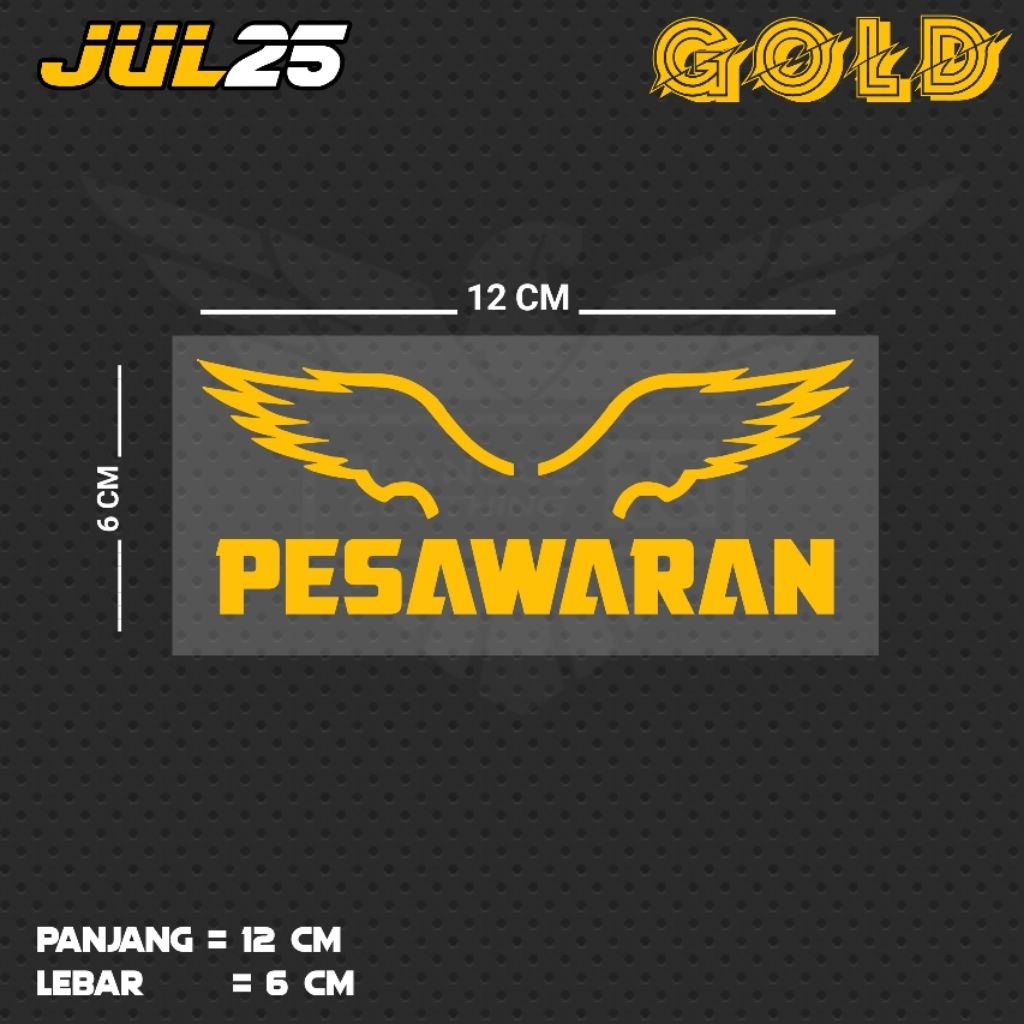 PESAWARAN WRITING CUTTING STICKER / JUL25 LMPG