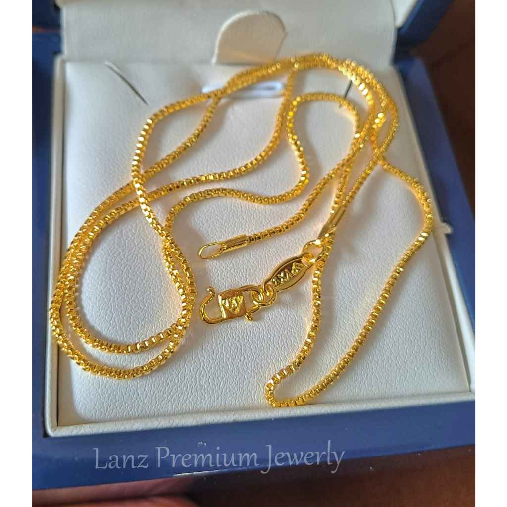สร้อยคออิตาลีพรีเมี่ยมเกรด A ธรรมดาพรีเมี่ยม 24K Gold