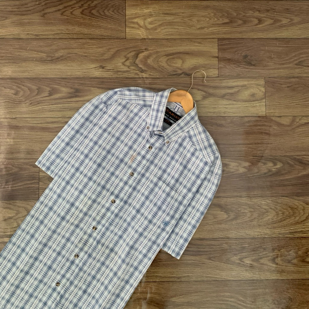 KEMEJA ARIAT Branded Gingham Outdoor Short Sleeve Shirt