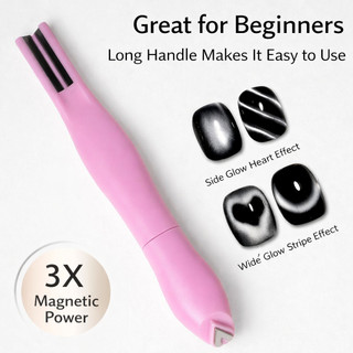 MAGNET 3 IN 1 CAT EYE NAIL TOOL MULTIFUNGSI MOTIF LOVE-STRIPE-WIDE LEBIH MUDAH MEMBENTUK MOTIF
