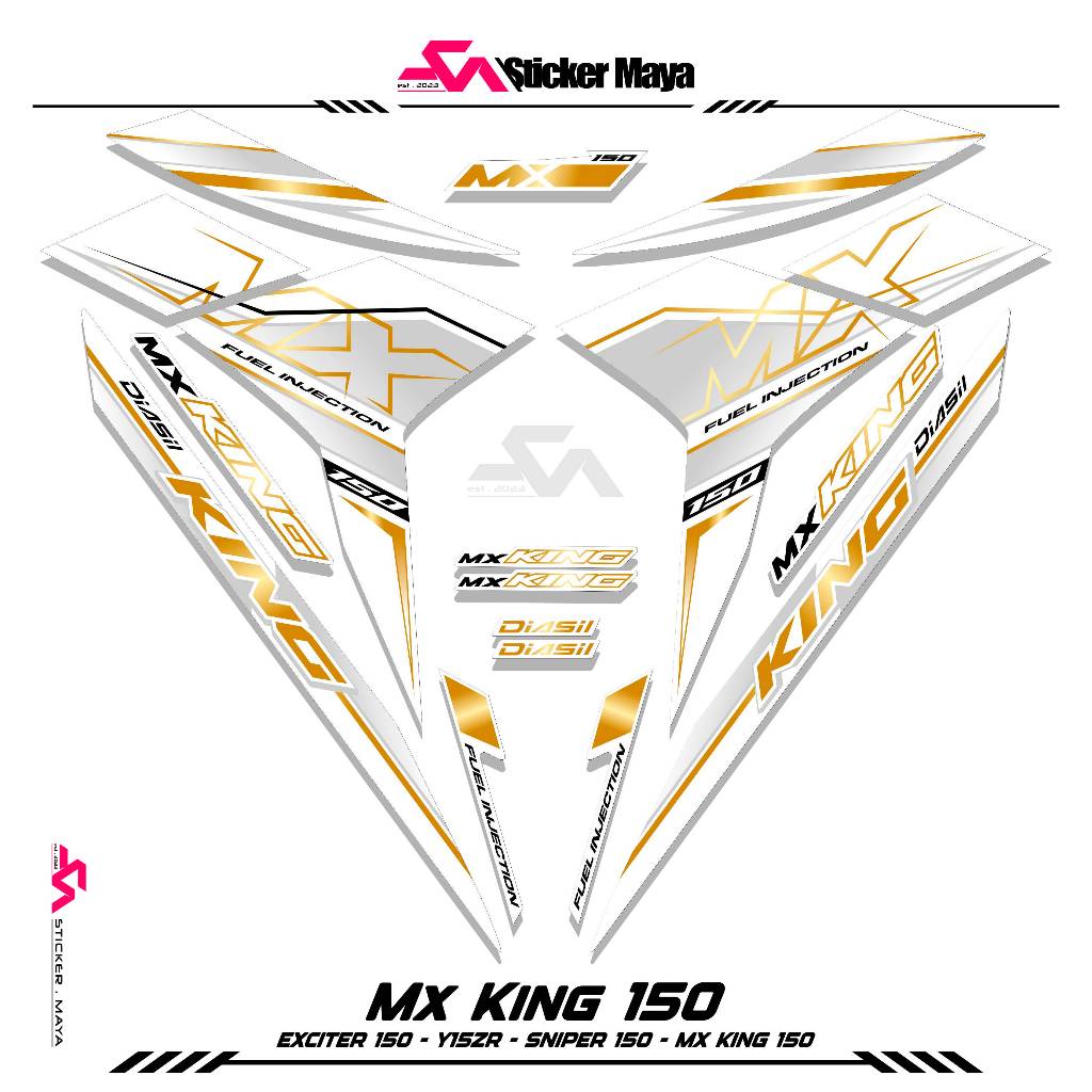 Striping Mx King 150 Sticker Y15zr Sticker Mx King150 Sniper150 Mxi Jupiter Mx Ink. Motif สติ๊กเกอร์