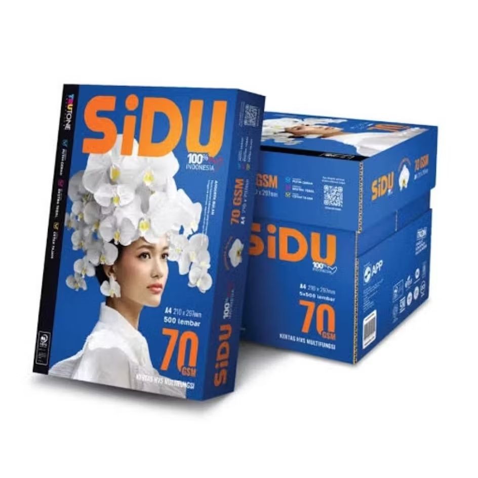 กระดาษ SiDU A4 HVS 70 แกรม 1 รีม 500 แผ่น