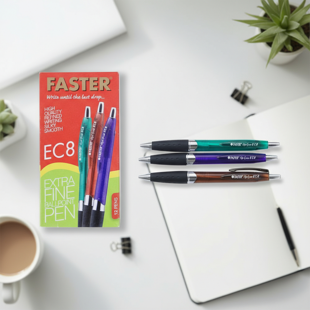 ปากกาลูกลื่น Faster EC8 Extrafine