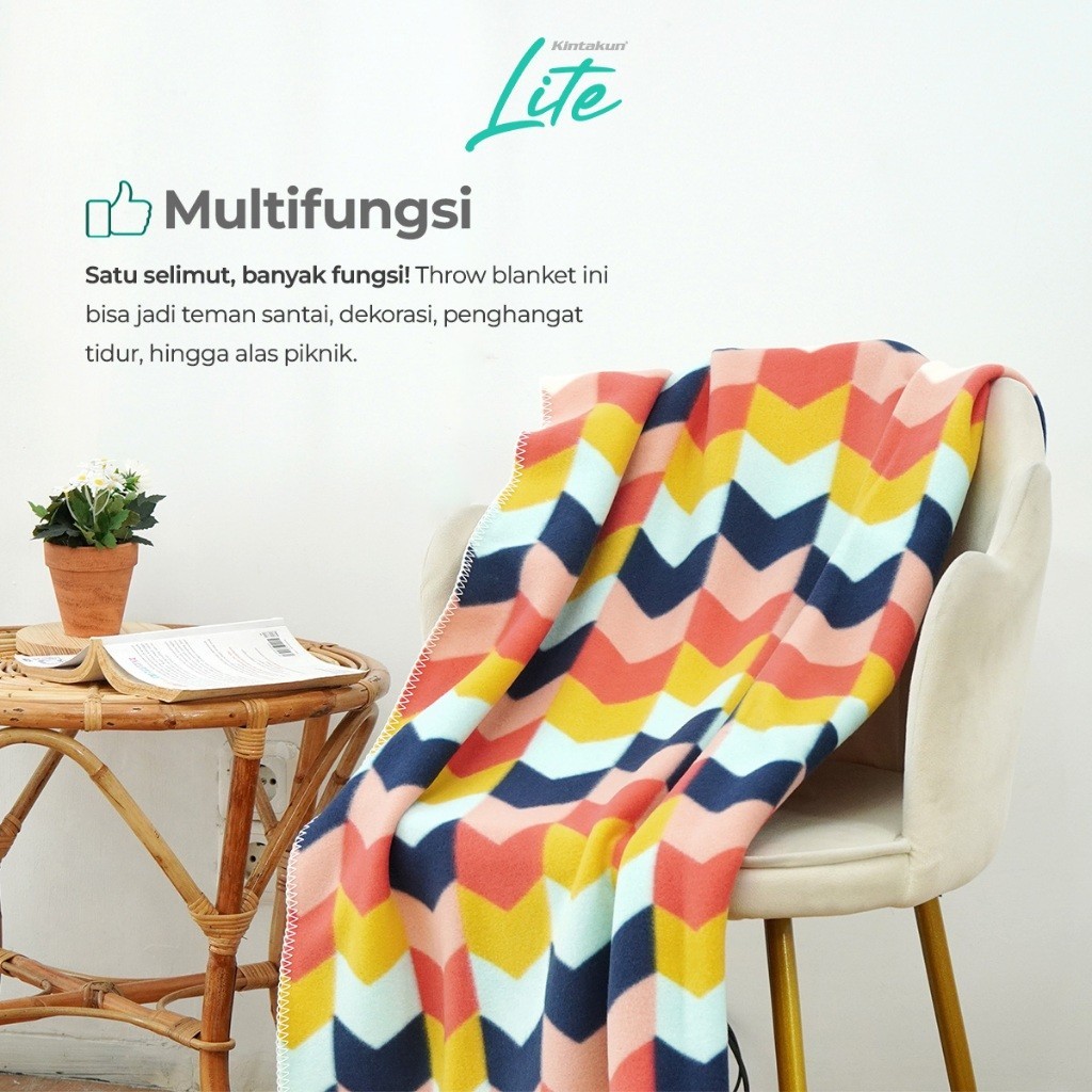 Kintakun Lite ผ้าห่มสักหลาด / ลายนุ่ม 120x150 Cm - โพลีเอสเตอร์ 100% USHOP - SLMT KINTAKUN LITE