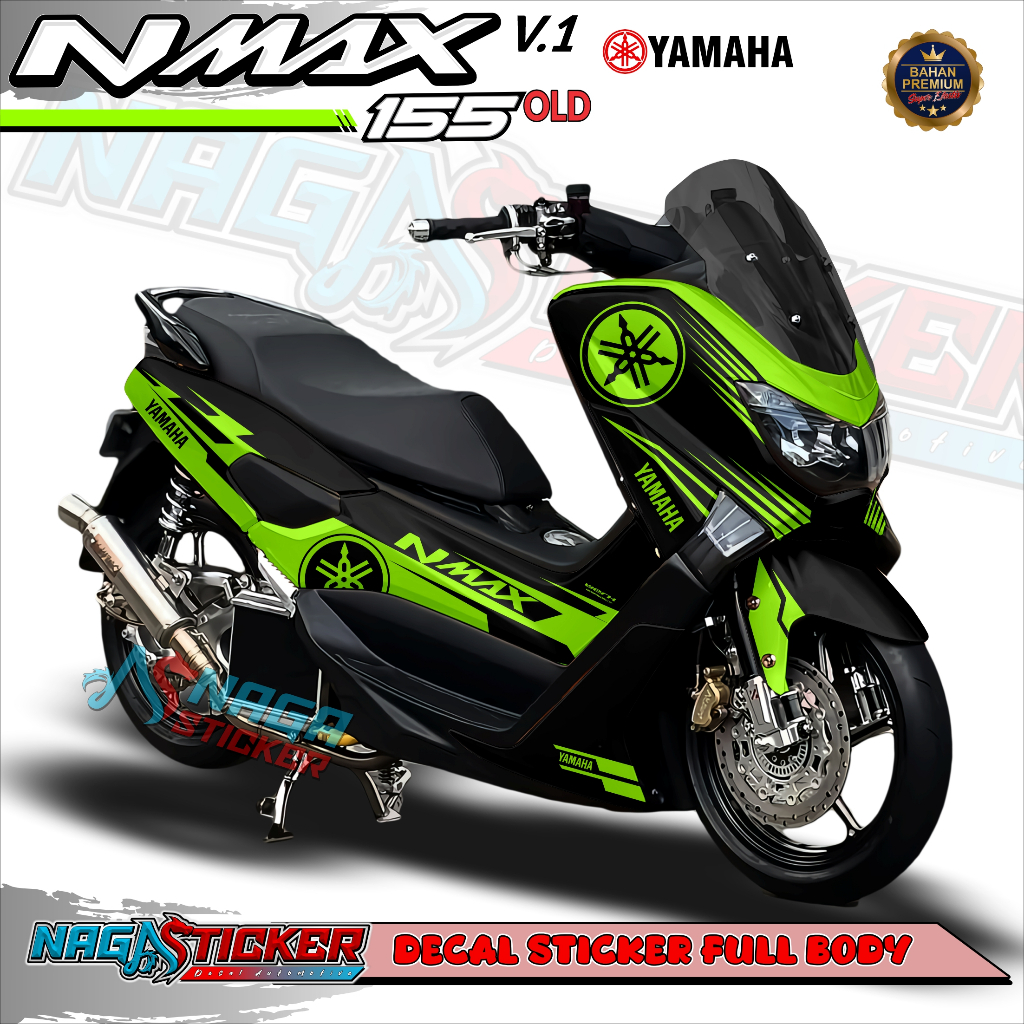 สติ๊กเกอร์รูปลอกเต็มตัวสําหรับ Yamaha Nmax 155 Old Raceside Motif รหัส NMX05 Custom Design