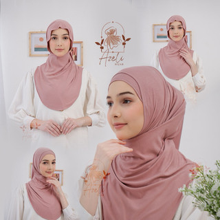Hijab Huma Instan Bergo Size M Bahan Kaos Jersey Premium Cooltech Meleyot Top Bisa Empat Model