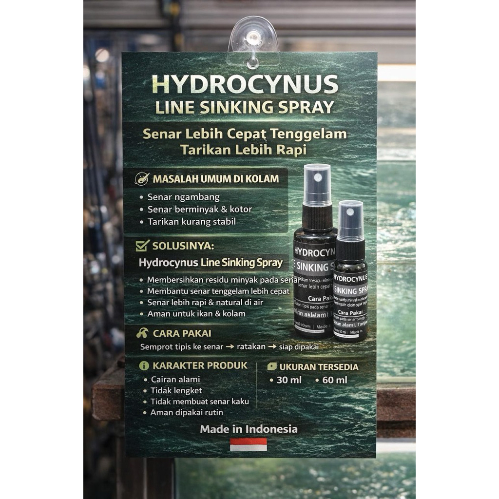 HYDROCYNUS LINE SINKING SPRAY LIQUID สําหรับ MAKING FAST SINKING THREADS