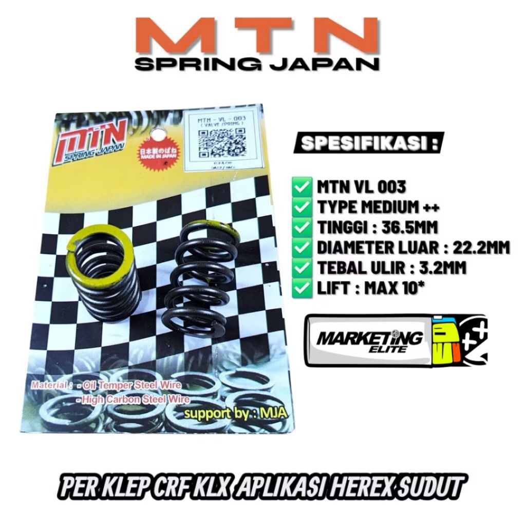 วาล์ว SPRING MTN SPRING JAPAN KLX 150 CRF 150 DAILY RACE MTN-VL-003 MTN RACING