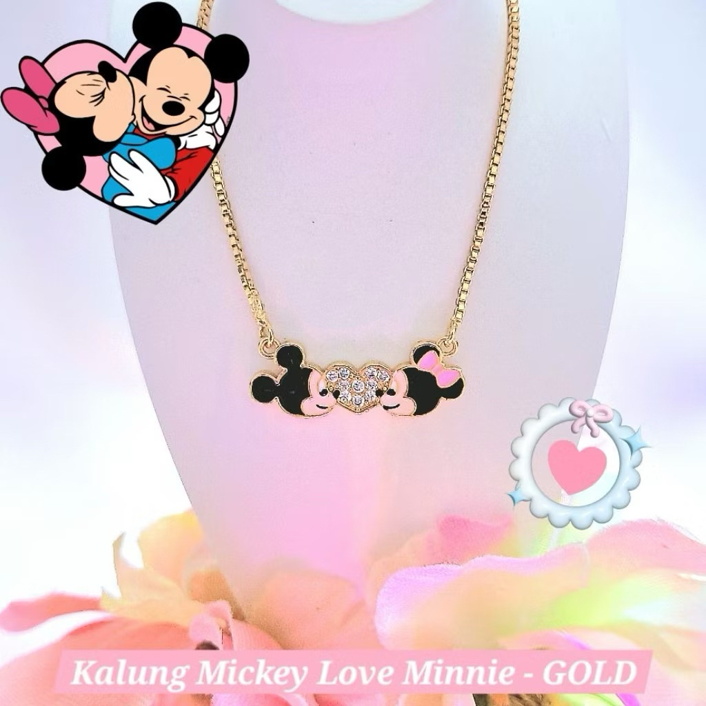 สร้อยคอไทเทเนียมสําหรับผู้หญิงและเด็กลายมิกกี้ K86BN
