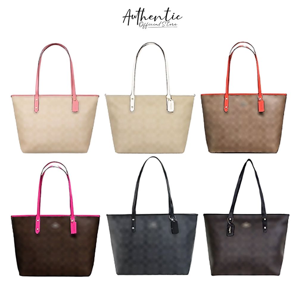 58292 กระเป๋าผู้หญิง Signature City Zipper Totebag