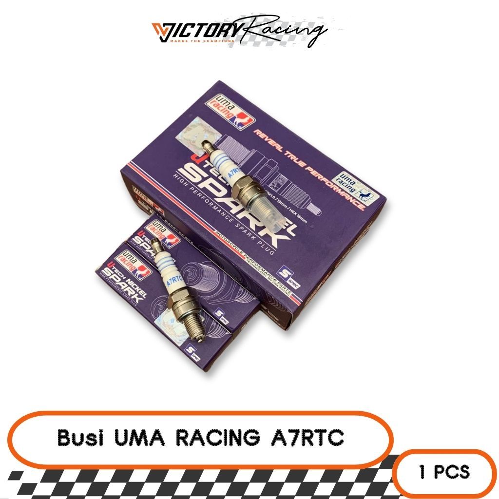 Uma Racing Utech Nickle Spark Plug สําหรับ Mio Xride Vega Jupiter รถจักรยานยนต์เดิม