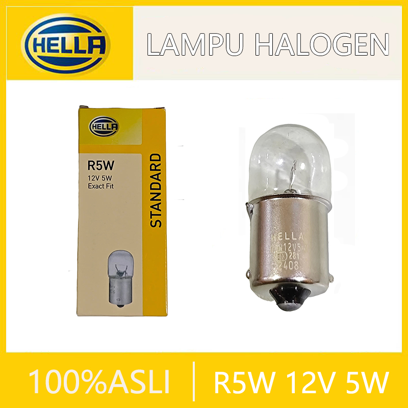 หลอดไฟ HELLA R5W 12V 5W ดั้งเดิม - ไฟท้ายรถเบรก 1 อัน