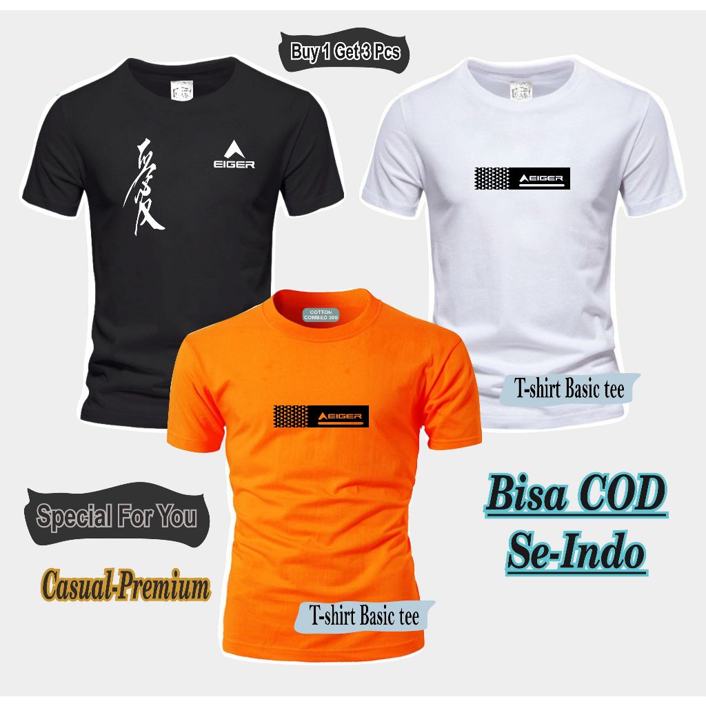 Distro เสื้อยืดสําหรับผู้ชายและผู้หญิงผ้าฝ้ายหวีพิมพ์กีฬาเกาหลีย้อนยุค Street S-XXL / Eger Rilex Ege