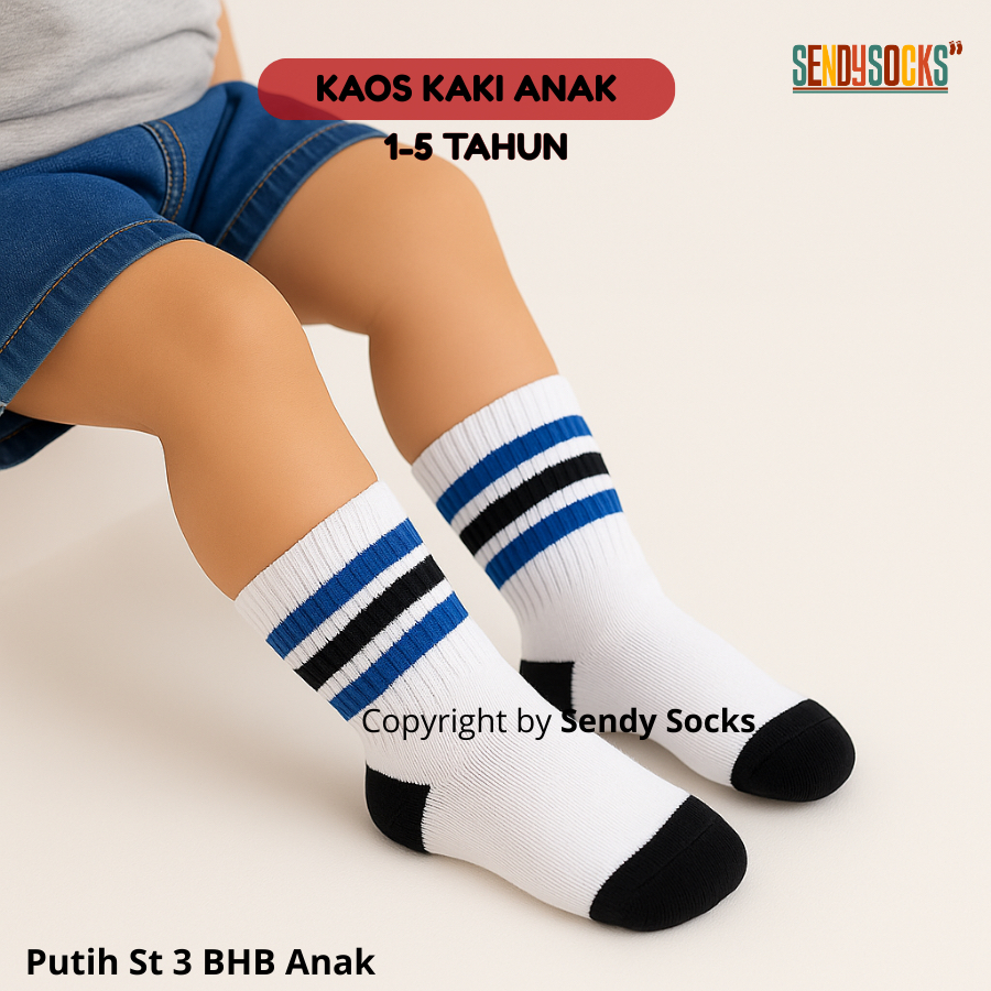 ถุงเท้า โรงเรียนเก่า ถุงเท้าเด็กลายทางยาวผ้าฝ้ายหนา 1-5 ปี - ถุงเท้าส่ง