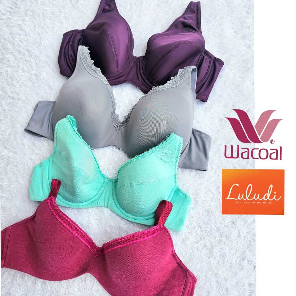 WACOAL LULUDI BRA WITH THIN FOAM UNDERWEAR 32B 36E 40E QB 5035 WB 7800 LB 5129 5930 PLAIN FULL CUP U