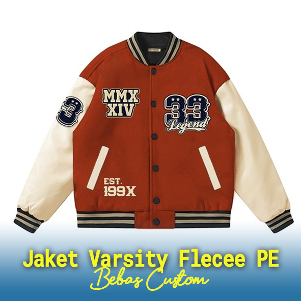 ที่กําหนดเองปัก PE Fleece Varsity Jacket, การออกแบบที่กําหนดเองปัก PE Fleece Varsity Jacket, Pekanba