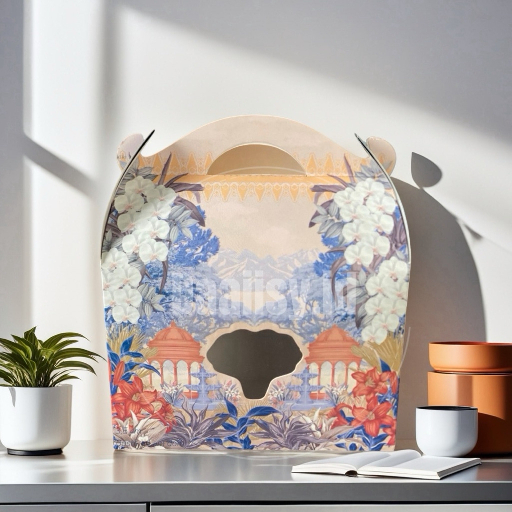 DS - Gable Box/Mini Box Hampers Serenity Forest Dry Cakes