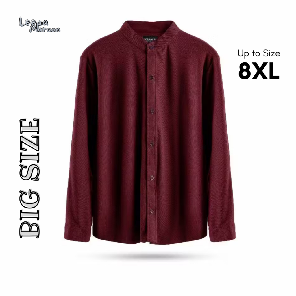 KEMEJA เสื้อยืดผู้ชายเสื้อ JUMBO BIG SIZE 8XL 7XL 6XL 5XL 4XL 3XL แขนยาว Lacot Pe 20s วัสดุหนาตัวอัก