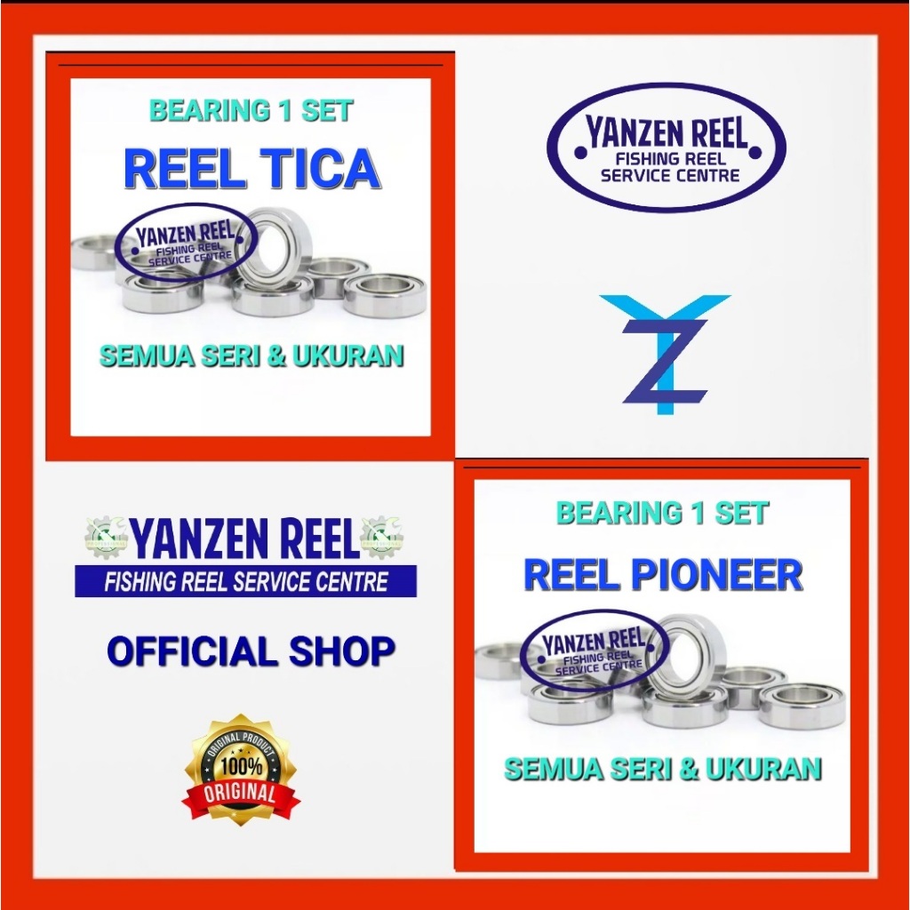 BEARING 1 ชุดสําหรับ PIONEER และ TICA REELS ทุกยี่ห้อและ SERIES - PIONEER และ TICA BRAND FISHING REE