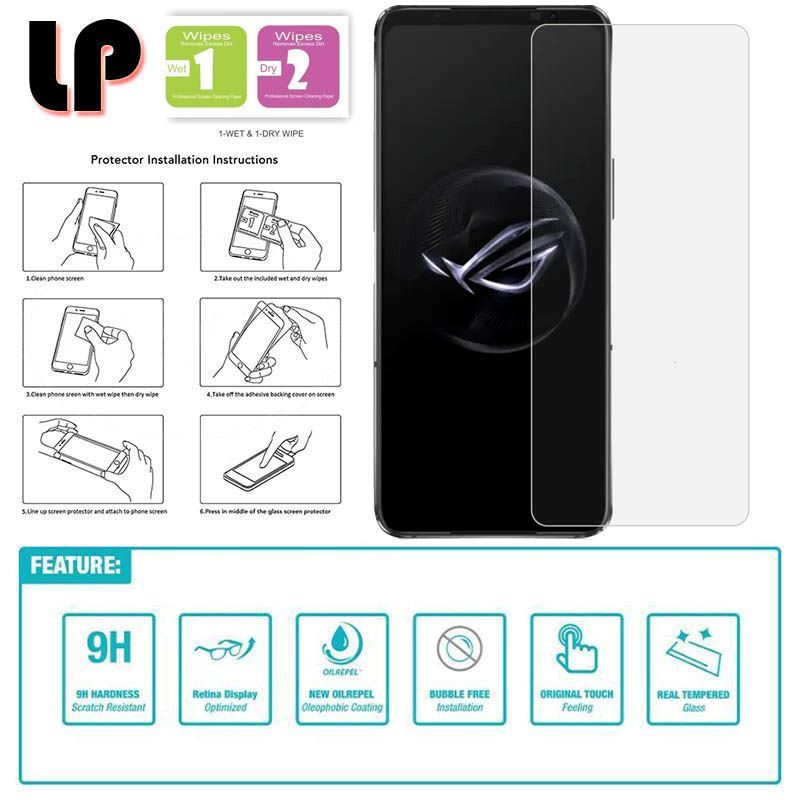 LAYAR LP HD กระจกนิรภัยสําหรับ Asus ROG โทรศัพท์ 9 - 9 Pro - 9 FE - Anti-Scratch ป้องกันหน้าจอกระจกฝ