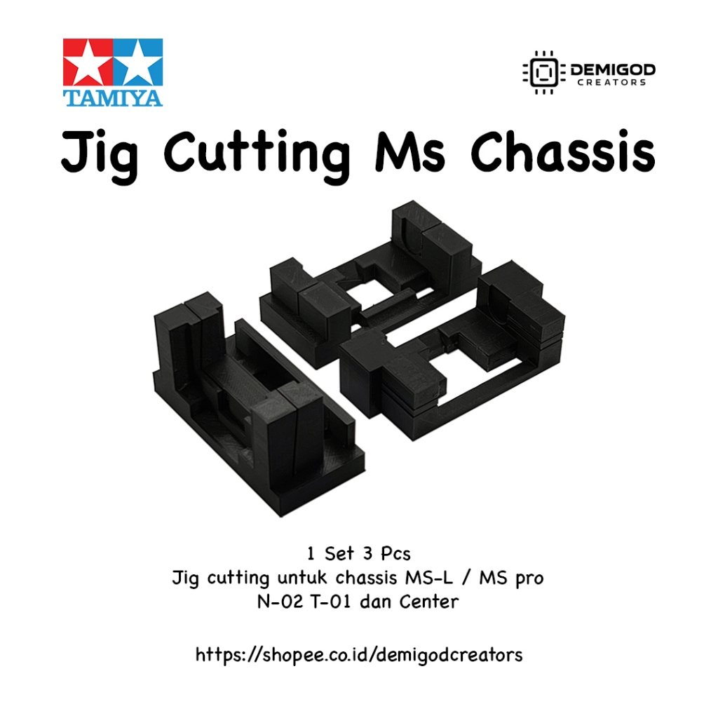 Cutting Jig MS Chassis Suspension STO NT MS-L MS Pro N-02 T-01 C5 Design Lab Tamiya - สีดํา