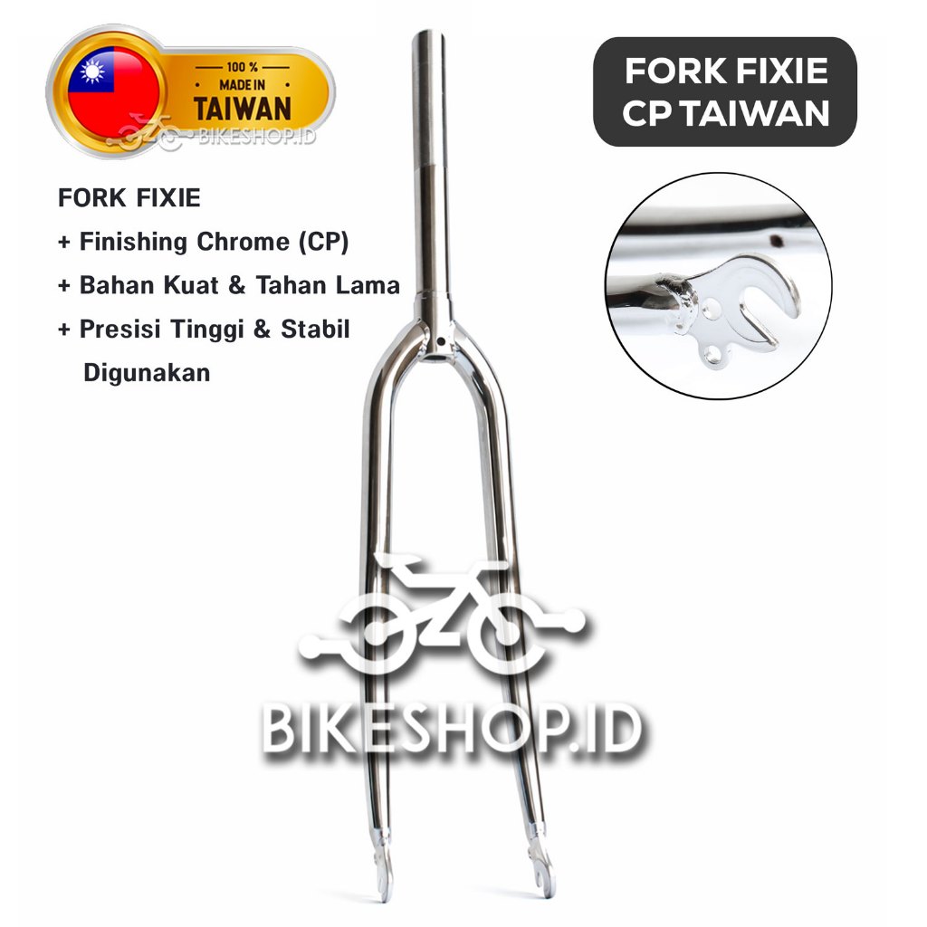 CP Taiwan Chrome Fixie Fork Strong & Shiny Fixie Bike Fork | คุณภาพสูง