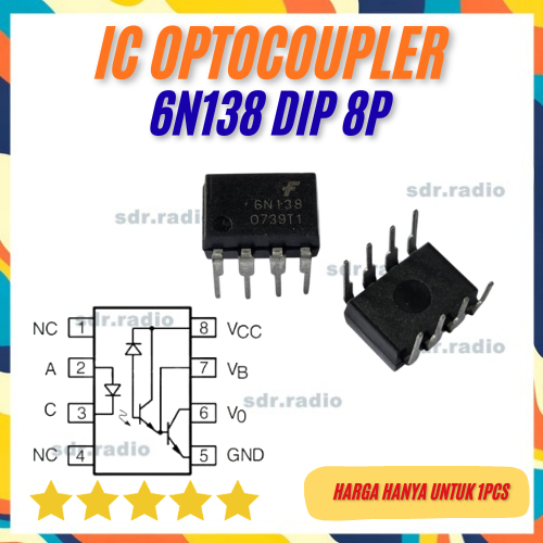 6N138 6N 138 6n138 6n 138 Optocoupler Opto-isulator isoler DIP 8P