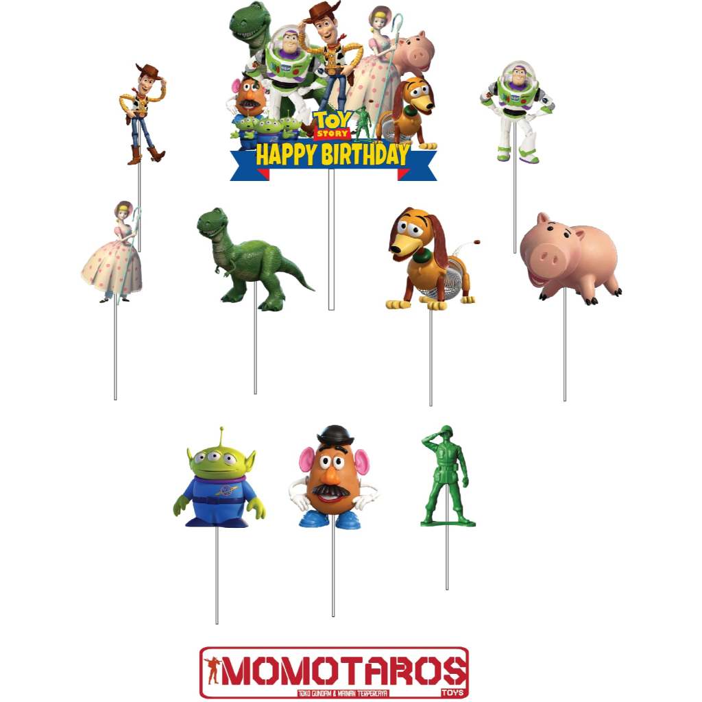 Toy Story NEW Disney เค้ก Topper บรรจุ 10 ชิ้น