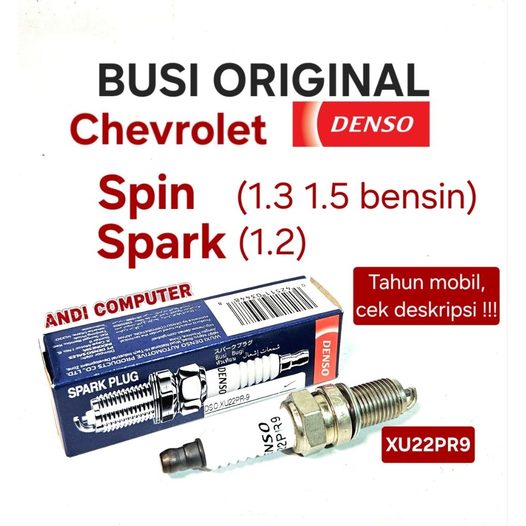 หัวเทียน Denso XU22PR9 Chevrolet Spin 1.2 1.5 - M300 Spark - ของแท้